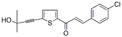 3-(4-CHLOROPHENYL)-1-[5-(3-HYDROXY-3-METHYLBUT-1-YNYL)-2-THIENYL]PROP-2-EN-1-ONE Struktur