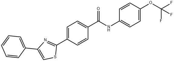 4-(4-PHENYL-1,3-THIAZOL-2-YL)-N-[4-(TRIFLUOROMETHOXY)PHENYL]BENZENECARBOXAMIDE Struktur