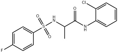 N-(2-CHLOROPHENYL)-2-([(4-FLUOROPHENYL)SULFONYL]AMINO)PROPANAMIDE Struktur