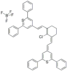 4-[2-[2-CHLORO-3-[(2,6-DIPHENYL-4H-THIOPYRAN-4-YLIDENE)ETHYLIDENE]-1-CYCLOHEXEN-1-YL]ETHENYL]-2,6-DIPHENYLTHIOPYRYLIUM TETRAFLUOROBORATE Struktur