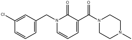 1-(3-CHLOROBENZYL)-3-[(4-METHYLPIPERAZINO)CARBONYL]-2(1H)-PYRIDINONE Struktur