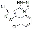 3-CHLORO-5-(2-CHLOROPHENYL)-4-(1H-1,2,4-TRIAZOL-5-YL)ISOTHIAZOLE Struktur