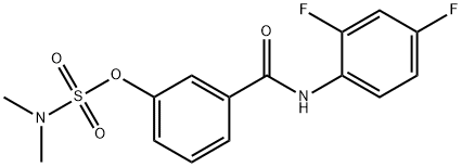 3-[(2,4-DIFLUOROANILINO)CARBONYL]PHENYL-N,N-DIMETHYLSULFAMATE Struktur