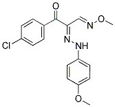 3-(4-CHLOROPHENYL)-2-[2-(4-METHOXYPHENYL)HYDRAZONO]-3-OXOPROPANAL O-METHYLOXIME Struktur