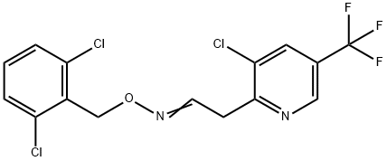 2-[3-CHLORO-5-(TRIFLUOROMETHYL)-2-PYRIDINYL]ACETALDEHYDE O-(2,6-DICHLOROBENZYL)OXIME Struktur