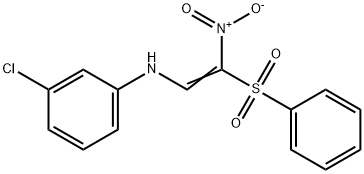 3-CHLORO-N-[2-NITRO-2-(PHENYLSULFONYL)VINYL]ANILINE Struktur