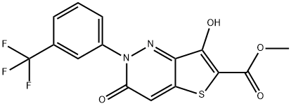 METHYL 7-HYDROXY-3-OXO-2-[3-(TRIFLUOROMETHYL)PHENYL]-2,3-DIHYDROTHIENO[3,2-C]PYRIDAZINE-6-CARBOXYLATE Struktur