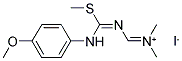 N-(([(4-METHOXYANILINO)(METHYLSULFANYL)METHYLENE]AMINO)METHYLENE)-N-METHYLMETHANAMINIUM IODIDE Struktur