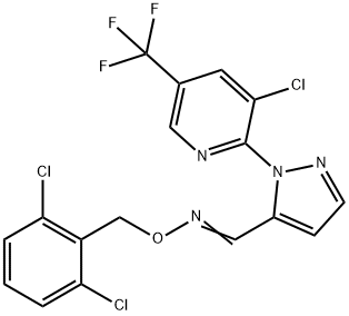 1-[3-CHLORO-5-(TRIFLUOROMETHYL)-2-PYRIDINYL]-1H-PYRAZOLE-5-CARBALDEHYDE O-(2,6-DICHLOROBENZYL)OXIME Struktur