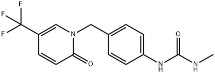 N-METHYL-N'-(4-([2-OXO-5-(TRIFLUOROMETHYL)-1(2H)-PYRIDINYL]METHYL)PHENYL)UREA Struktur