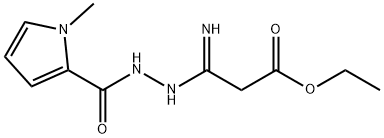 ETHYL 3-IMINO-3-(2-[(1-METHYL-1H-PYRROL-2-YL)CARBONYL]HYDRAZINO)PROPANOATE Struktur