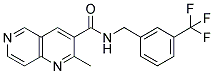 2-METHYL-N-[3-(TRIFLUOROMETHYL)BENZYL]-1,6-NAPHTHYRIDINE-3-CARBOXAMIDE Struktur