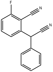 2-[CYANO(PHENYL)METHYL]-6-FLUOROBENZENECARBONITRILE Struktur