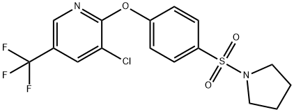 3-CHLORO-2-[4-(1-PYRROLIDINYLSULFONYL)PHENOXY]-5-(TRIFLUOROMETHYL)PYRIDINE Struktur