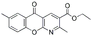 ETHYL 2,7-DIMETHYL-5-OXO-5H-CHROMENO[2,3-B]PYRIDINE-3-CARBOXYLATE Struktur