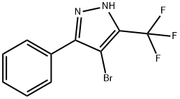 4-BROMO-5-PHENYL-3-(TRIFLUOROMETHYL)PYRAZOLE Struktur