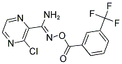 O2-[3-(TRIFLUOROMETHYL)BENZOYL]-3-CHLOROPYRAZINE-2-CARBOHYDROXIMAMIDE Struktur