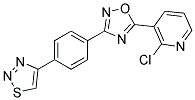 5-(2-CHLORO-3-PYRIDYL)-3-[4-(1,2,3-THIADIAZOL-4-YL)PHENYL]-1,2,4-OXADIAZOLE Struktur