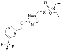 O,S-DIETHYL S-[(3-([3-(TRIFLUOROMETHYL)BENZYL]OXY)-1,2,4-OXADIAZOL-5-YL)METHYL] PHOSPHODITHIOATE Struktur