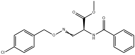 METHYL 2-(BENZOYLAMINO)-3-([(4-CHLOROBENZYL)OXY]IMINO)PROPANOATE Struktur