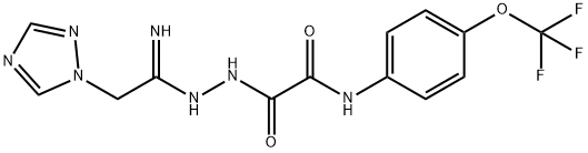 2-OXO-2-(2-[2-(1H-1,2,4-TRIAZOL-1-YL)ETHANIMIDOYL]HYDRAZINO)-N-[4-(TRIFLUOROMETHOXY)PHENYL]ACETAMIDE Struktur