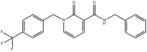 N-BENZYL-2-OXO-1-[4-(TRIFLUOROMETHYL)BENZYL]-1,2-DIHYDRO-3-PYRIDINECARBOXAMIDE Struktur