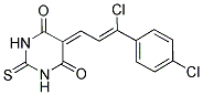 5-[3-CHLORO-3-(4-CHLOROPHENYL)PROP-2-ENYLIDENE]-2-THIOXOHEXAHYDROPYRIMIDINE-4,6-DIONE Struktur