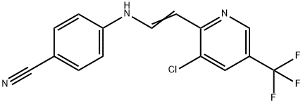 4-((2-[3-CHLORO-5-(TRIFLUOROMETHYL)-2-PYRIDINYL]VINYL)AMINO)BENZENECARBONITRILE Struktur