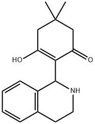 3-HYDROXY-5,5-DIMETHYL-2-(1,2,3,4-TETRAHYDRO-1-ISOQUINOLINYL)-2-CYCLOHEXEN-1-ONE Struktur