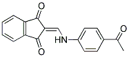 2-(((4-ACETYLPHENYL)AMINO)METHYLENE)INDANE-1,3-DIONE Struktur