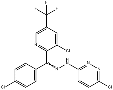 (4-CHLOROPHENYL)[3-CHLORO-5-(TRIFLUOROMETHYL)-2-PYRIDINYL]METHANONE N-(6-CHLORO-3-PYRIDAZINYL)HYDRAZONE Struktur