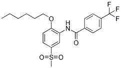 N-[2-(N-HEXYLOXY)-5-(METHYLSULPHONYL)PHENYL]-4-(TRIFLUOROMETHYL)BENZAMIDE Struktur