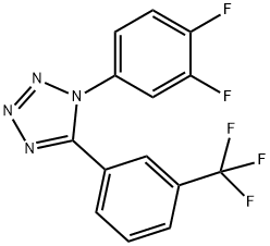 1-(3,4-DIFLUOROPHENYL)-5-[3-(TRIFLUOROMETHYL)PHENYL]-1H-1,2,3,4-TETRAAZOLE Struktur