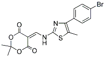 5-(((4-(4-BROMOPHENYL)-3-METHYL(2,5-THIAZOLYL))AMINO)METHYLENE)-2,2-DIMETHYL-1,3-DIOXANE-4,6-DIONE Struktur