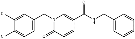 N-BENZYL-1-(3,4-DICHLOROBENZYL)-6-OXO-1,6-DIHYDRO-3-PYRIDINECARBOXAMIDE Struktur