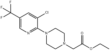 ETHYL 2-(4-[3-CHLORO-5-(TRIFLUOROMETHYL)-2-PYRIDINYL]PIPERAZINO)ACETATE Struktur