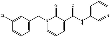 1-(3-CHLOROBENZYL)-2-OXO-N-(3-PYRIDINYL)-1,2-DIHYDRO-3-PYRIDINECARBOXAMIDE Struktur