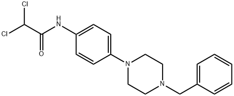 N-[4-(4-BENZYLPIPERAZINO)PHENYL]-2,2-DICHLOROACETAMIDE Struktur