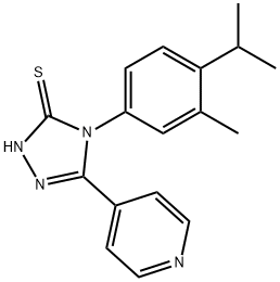 4-(3-METHYL-4-(ISOPROPYL)PHENYL)-3-(4-PYRIDYL)-1,2,4-TRIAZOLINE-5-THIONE Struktur