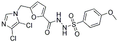 N'1-((5-[(4,5-DICHLORO-1H-IMIDAZOL-1-YL)METHYL]-2-FURYL)CARBONYL)-4-METHOXYBENZENE-1-SULFONOHYDRAZIDE Struktur