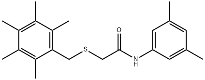 N-(3,5-DIMETHYLPHENYL)-2-[(2,3,4,5,6-PENTAMETHYLBENZYL)SULFANYL]ACETAMIDE Struktur