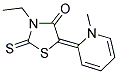 3-ETHYL-5-(1-METHYL-PYRIDINE-2-YLIDENE)-4-OXO-2-THIOXO-THIAZOLE Struktur