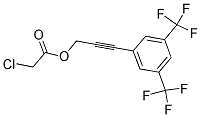 3-[3,5-DI(TRIFLUOROMETHYL)PHENYL]PROP-2-YNYL 2-CHLOROACETATE Struktur