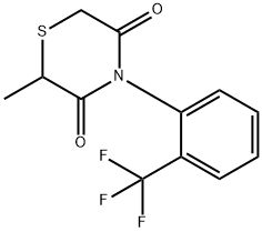 2-METHYL-4-[2-(TRIFLUOROMETHYL)PHENYL]-3,5-THIOMORPHOLINEDIONE Struktur