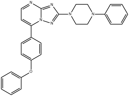 7-(4-PHENOXYPHENYL)-2-(4-PHENYLPIPERAZINO)[1,2,4]TRIAZOLO[1,5-A]PYRIMIDINE Struktur