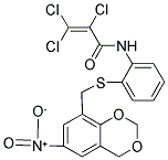 N1-(2-([(6-NITRO-4H-1,3-BENZODIOXIN-8-YL)METHYL]THIO)PHENYL)-2,3,3-TRICHLOROACRYLAMIDE Struktur