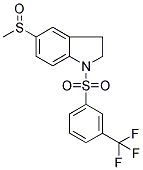 2,3-DIHYDRO-5-(METHYLSULPHINYL)-1-[[3-(TRIFLUOROMETHYL)PHENYL]SULPHONYL]-(1H)-INDOLE Struktur