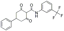 (2,6-DIOXO-4-PHENYLCYCLOHEXYL)-N-(3-(TRIFLUOROMETHYL)PHENYL)FORMAMIDE Struktur