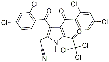 2-[3,4-BIS(2,4-DICHLOROBENZOYL)-1-METHYL-5-(2,2,2-TRICHLOROACETYL)-1H-PYRROL-2-YL]ACETONITRILE Struktur