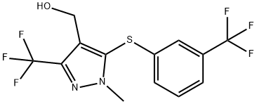 (1-METHYL-3-(TRIFLUOROMETHYL)-5-([3-(TRIFLUOROMETHYL)PHENYL]SULFANYL)-1H-PYRAZOL-4-YL)METHANOL Struktur